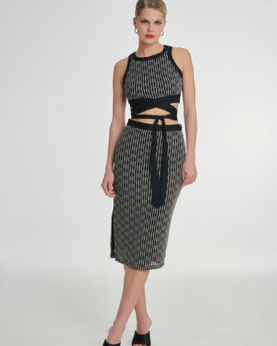 Dejavu High Waist Knitted Skirt Anerio