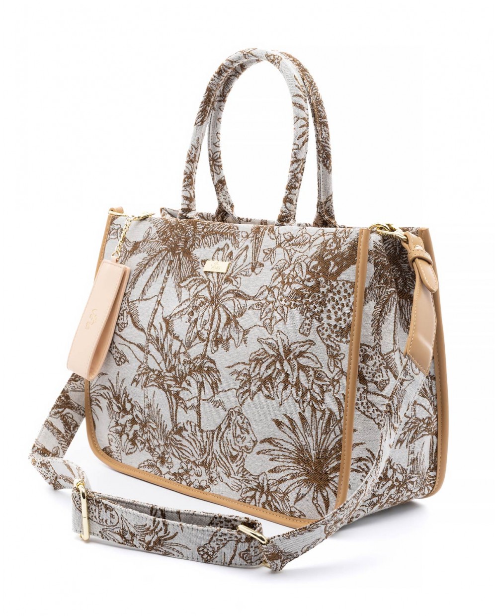 Τσάντα Tess Large Beige-Camel Veta - Image 3