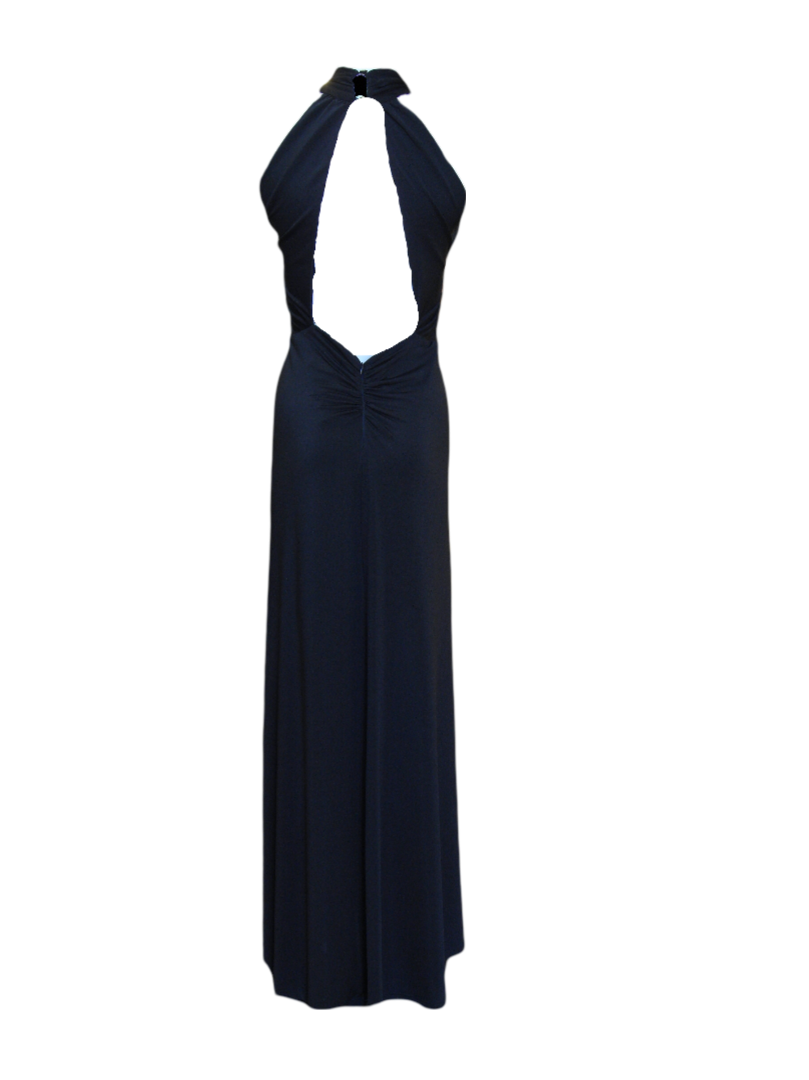 Maxi Φόρεμα Off Shoulder και Ανοίγματα Μαύρο Egoista Anerio