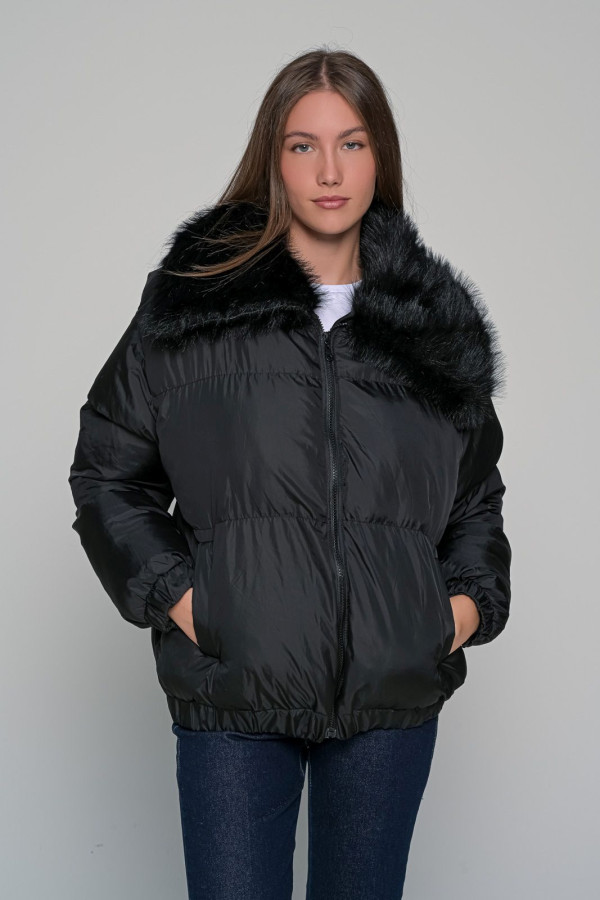 Μπουφάν puffer με γούνα Fullah Sugah Anerio