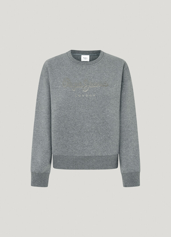 Φούτερ με λογότυπο και Στρας DROP 4 FRANCESCA PL581458 Pepe Jeans - Image 3