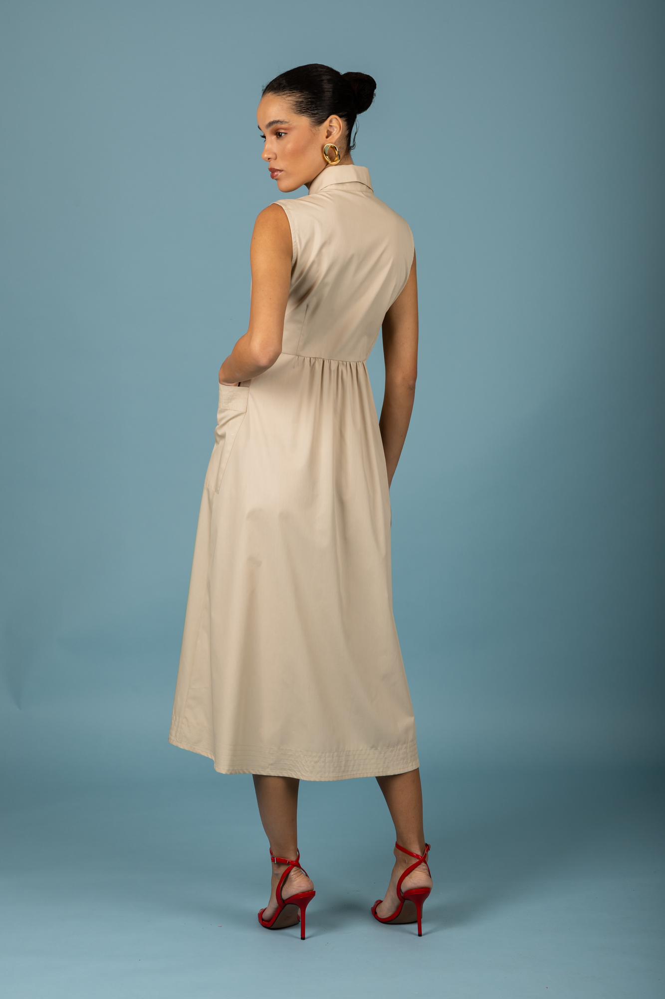 Rebecca dress (Beige) Chaton - Image 9