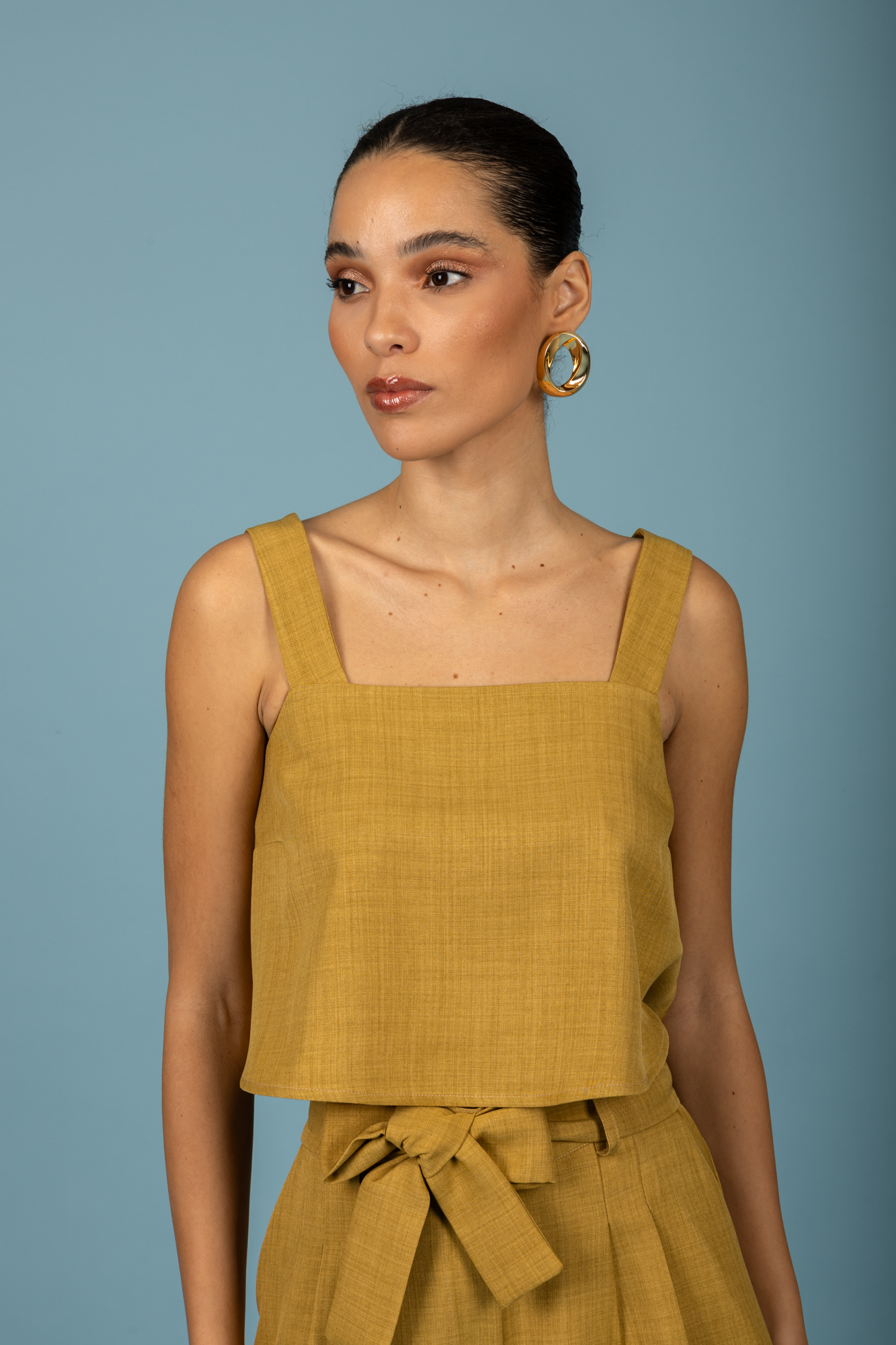 Alessandro crop top (Olive Beige) Chaton - Image 3