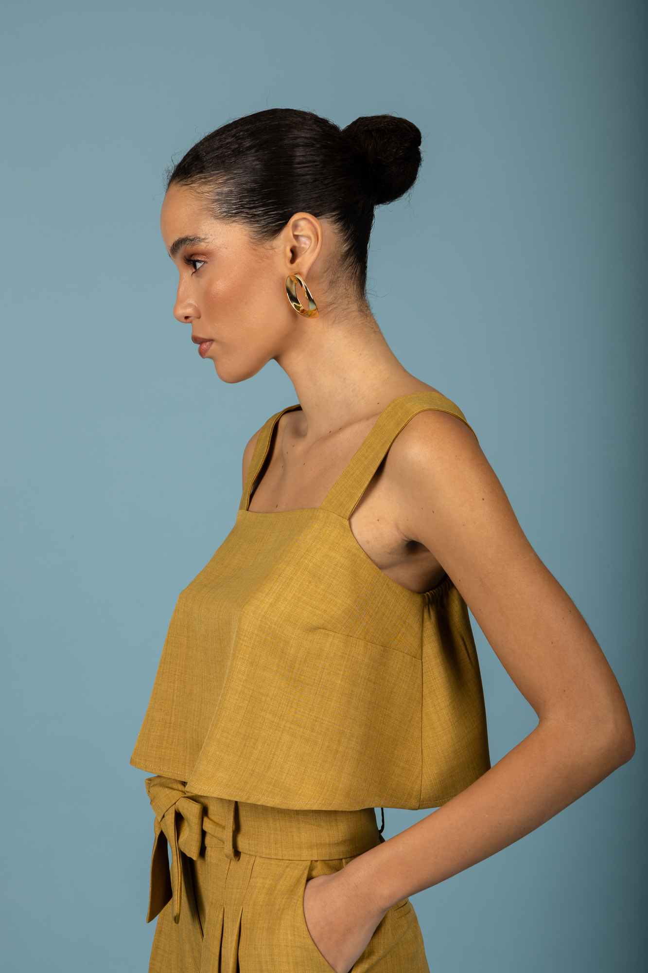 Alessandro crop top (Olive Beige) Chaton - Image 8