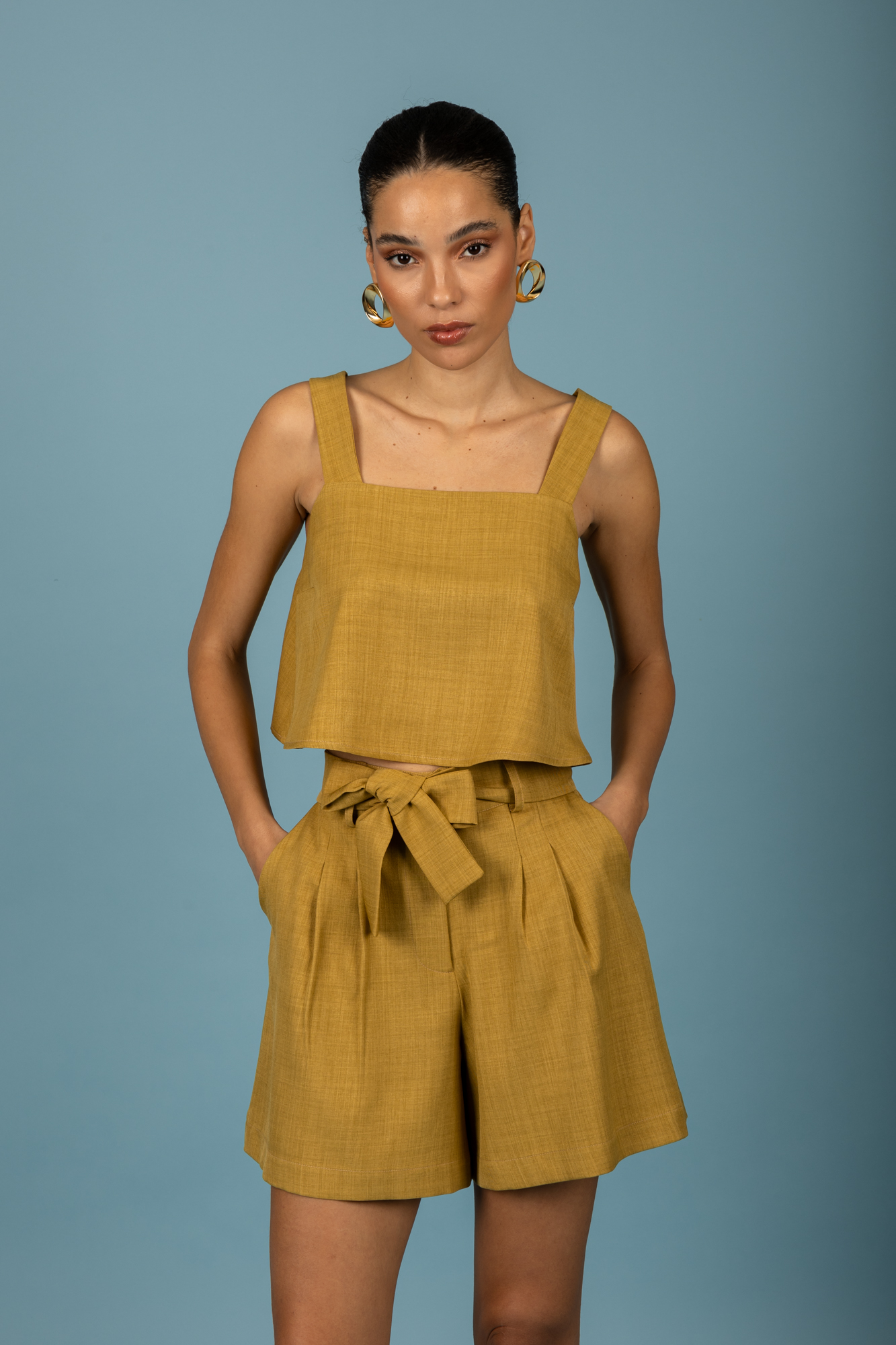 Alessandro crop top (Olive Beige) Chaton - Image 4