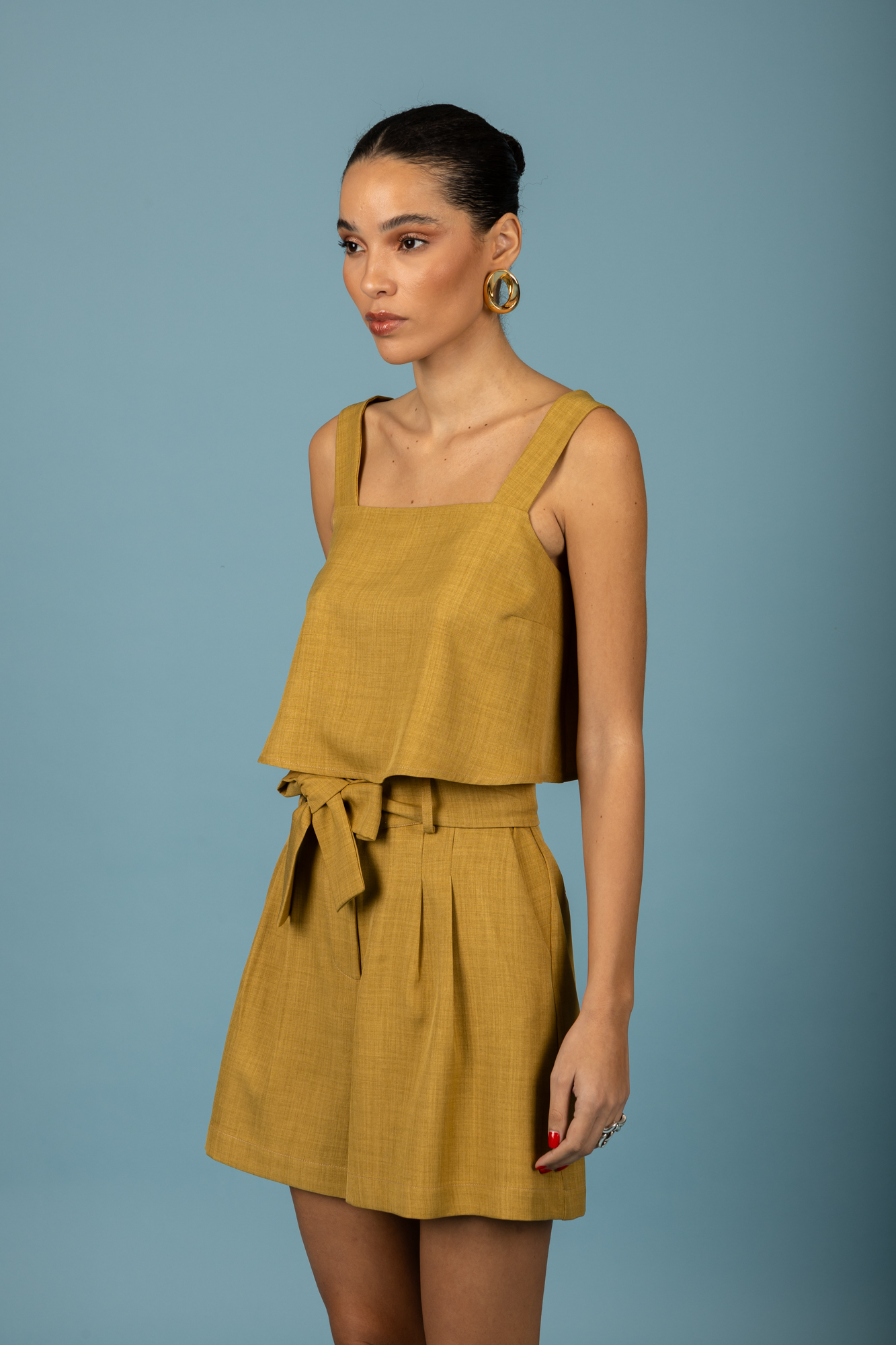 Alessandro crop top (Olive Beige) Chaton - Image 2