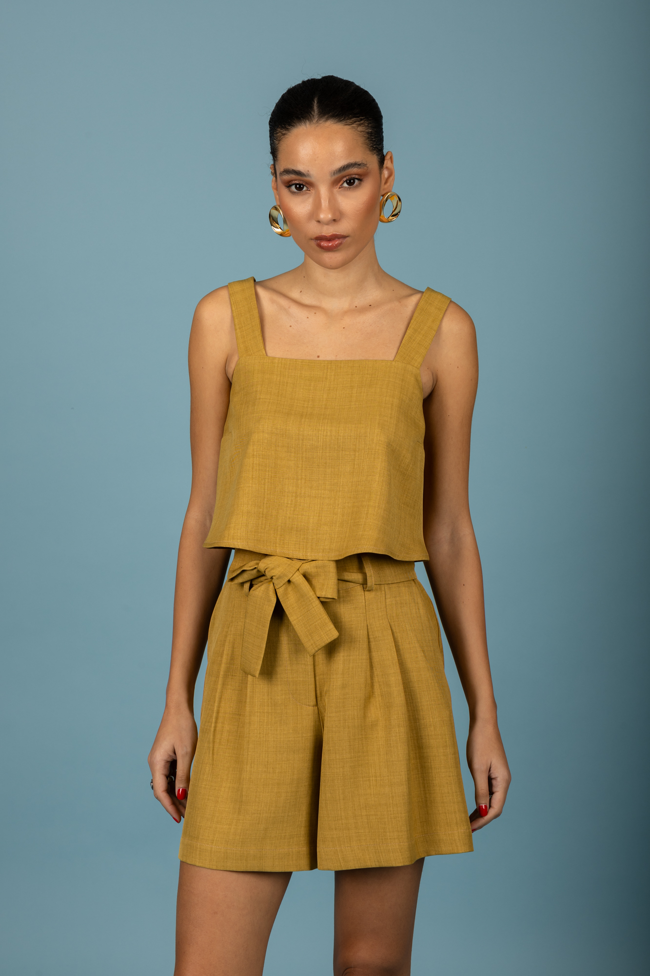 Alessandro crop top (Olive Beige) Chaton Anerio