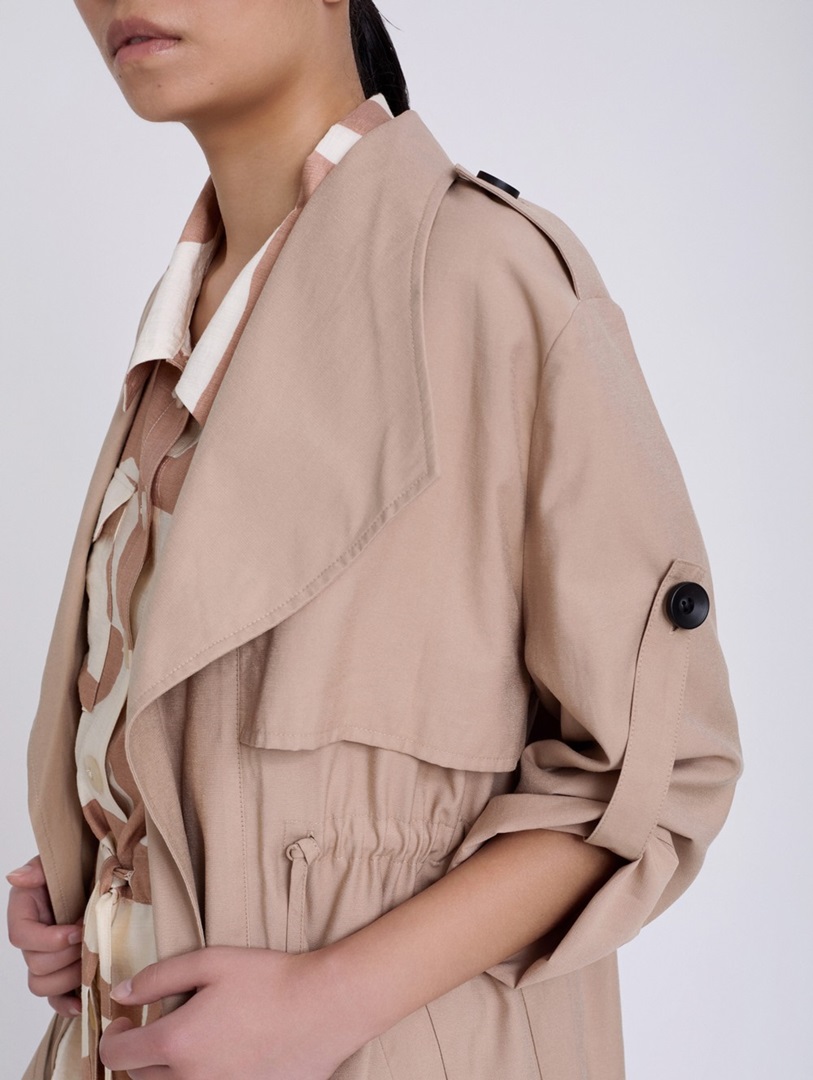 Fluid Trench Coat Beige Skatie Anerio
