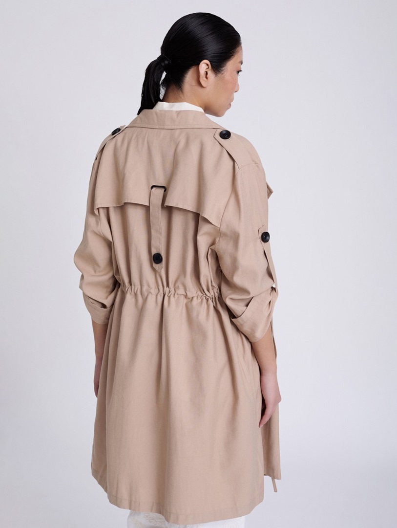 Fluid Trench Coat Beige Skatie Anerio