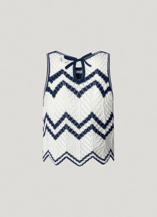 Αμάνικη πλεκτή μπλούζα Ollie PL702284 Pepe Jeans - Image 4