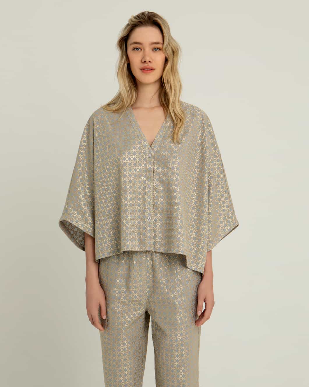 Τουνίκ Cross Light Grey/Gold Greek Archaic Kori Anerio