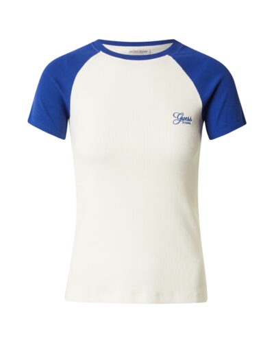 T-shirt με στρογγυλή λαιμόκοψη και λογότυπο Reglan Εκρού-Μπλε W5GP61KA0H1 Guess Jeans Anerio