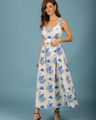 Esmeralda poplin dress (Ecru) Chaton Anerio