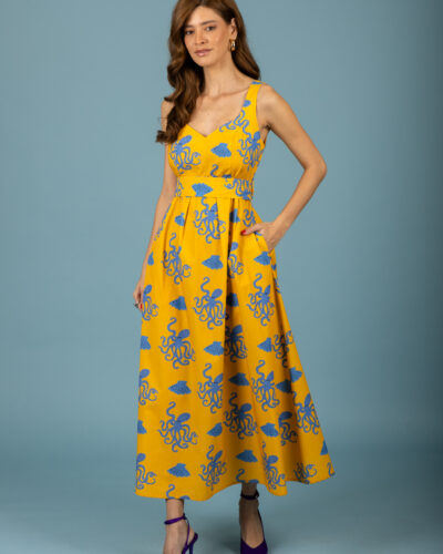 Esmeralda poplin dress (Yellow) Chaton Anerio