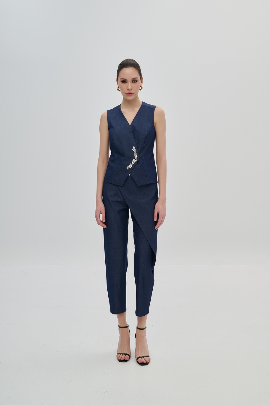 Παντελόνι με Επανότισμα Τυπου Denim Dejavu - Image 2