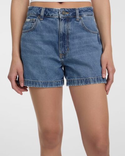 Τζιν σορτς Mom Μπλε Denim W5GD0SD5O13 Guess Jeans Anerio