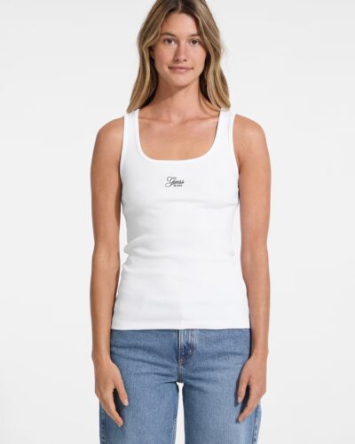 Αμάνικο τοπ με λογότυπο Λευκό W5GP26KA0H1 Guess Jeans Anerio