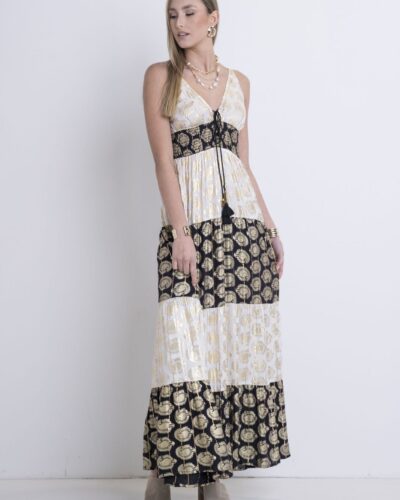 Φόρεμα maxi foil print Fullah Sugah Anerio