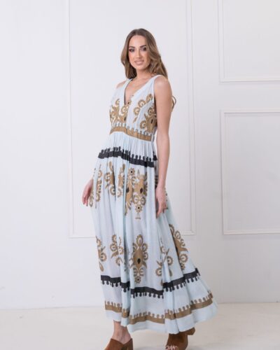 Φόρεμα maxi foil print Fullah Sugah Anerio