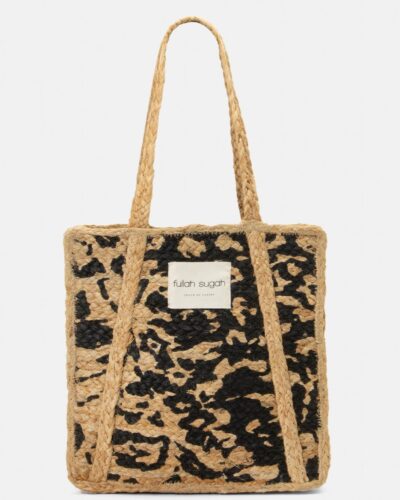 Τσάντα shopper ψάθινη με χρώμα Fullah Sugah Anerio