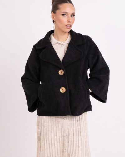 Κοντό Παλτό Μαύρο Fullah Sugah Anerio