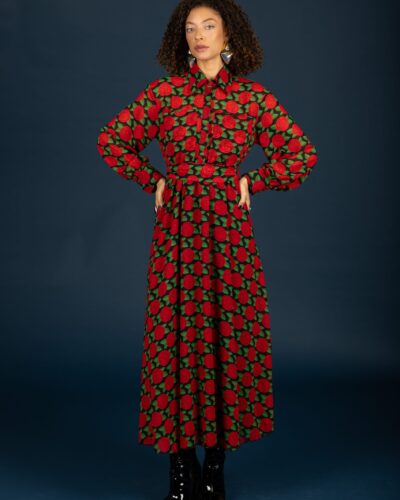 Dylan chiffon dress (Red) Chaton Anerio