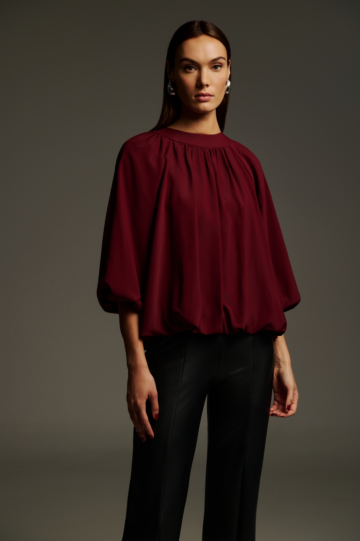 Πουκαμίσα Τύπου Balloon Μπορντώ Dejavu - Image 2