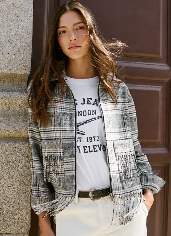 Καρό Σακάκι με κρόσια Talani PL4024341 Pepe Jeans - Image 2