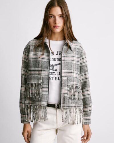 Καρό Σακάκι με κρόσια Talani PL4024341 Pepe Jeans Anerio