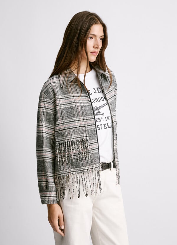 Καρό Σακάκι με κρόσια Talani PL4024341 Pepe Jeans - Image 3