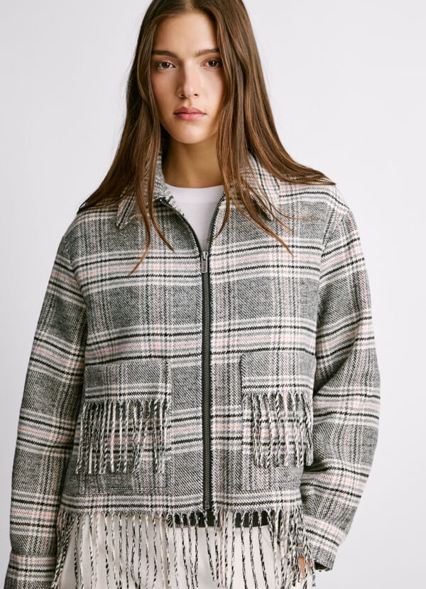 Καρό Σακάκι με κρόσια Talani PL4024341 Pepe Jeans - Image 4