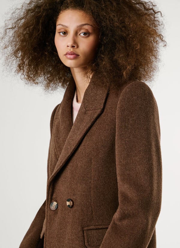 Mακρύ wrap Παλτό Taylor PL4024361 Καφέ Pepe Jeans - Image 6