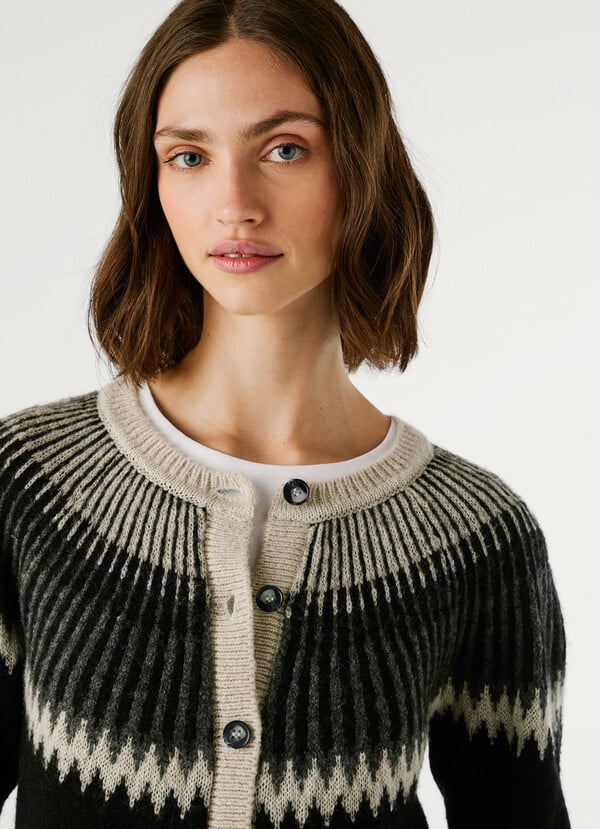 Πλεκτή ζακέτα fair isle Cissy PL7000048 Pepe Jeans - Image 6