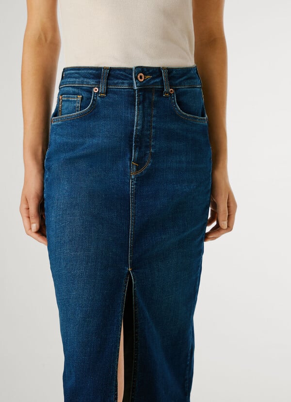 Μίντι Φούστα Τζιν στενής εφαρμογής PL901186 Pepe Jeans - Image 6