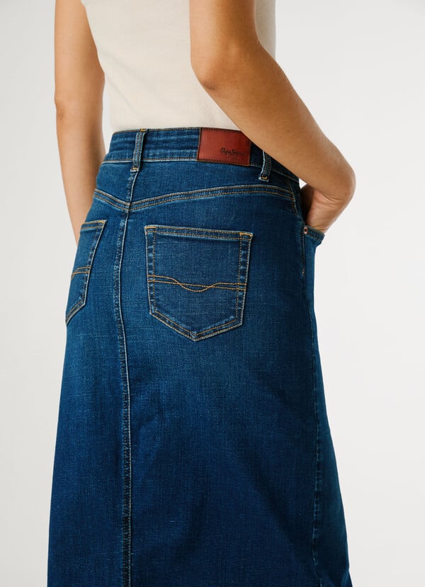 Μίντι Φούστα Τζιν στενής εφαρμογής PL901186 Pepe Jeans - Image 7