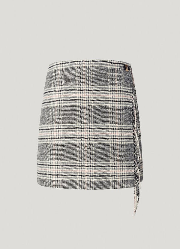 Μίνι Φούστα με καρό σχέδιο και κρόσια Talani PL9011872 Pepe Jeans - Image 8