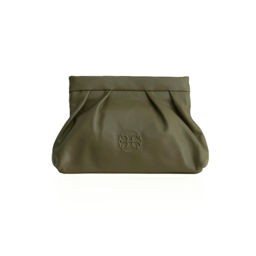 Kiss Δερμάτινο Pouch - Olive Green Anerio