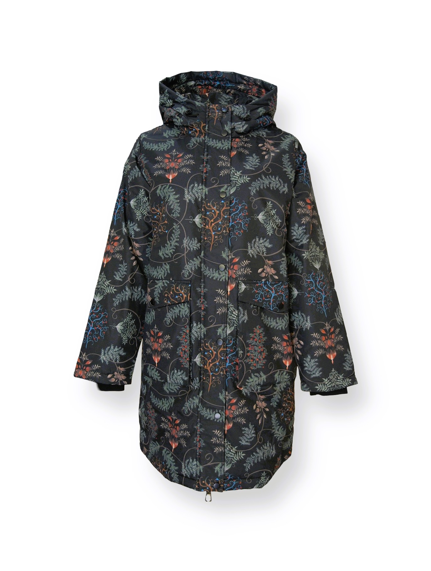 INGA Μπουφάν puffer με botanical print Namaste - Image 6