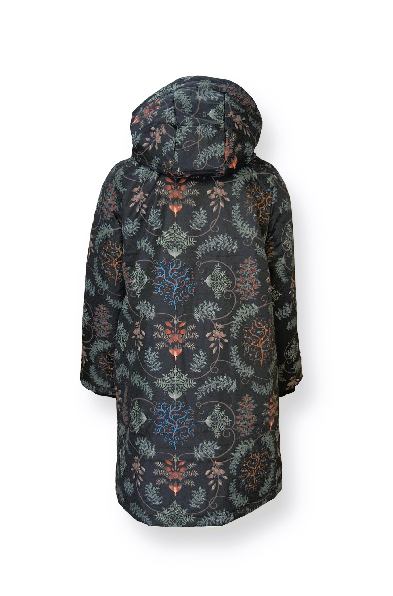 INGA Μπουφάν puffer με botanical print Namaste - Image 7