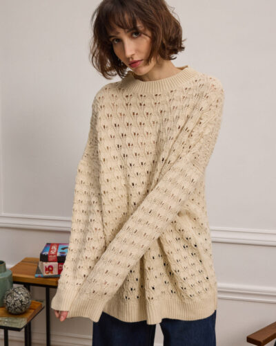 Nyra Μπλούζα πλεκτή με μαλακή διάτρητη πλέξη Namaste Anerio