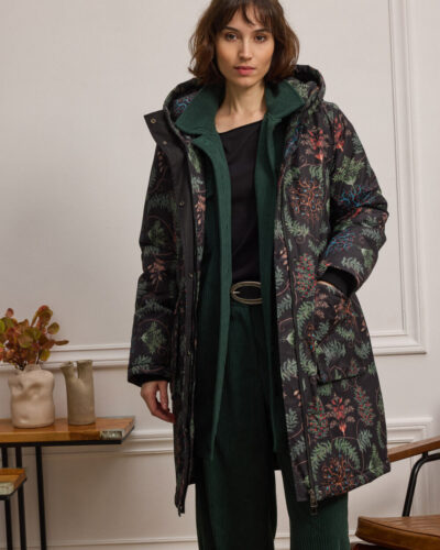 INGA Μπουφάν puffer με botanical print Namaste