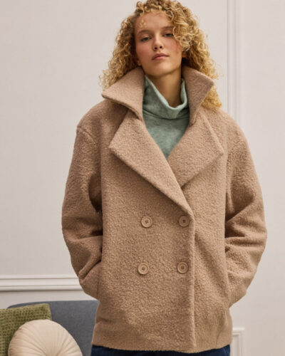 Denny Ημίπαλτο double-breasted από συνθετικό μαλλί Namaste Anerio