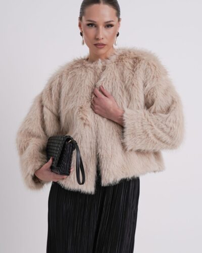 Παλτό Γούνα Μπεζ Anerio