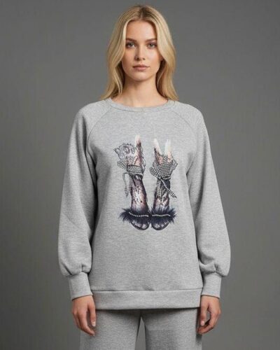 Unitee Φούτερ Μπλούζα με τύπωμα Unitee Cinderella