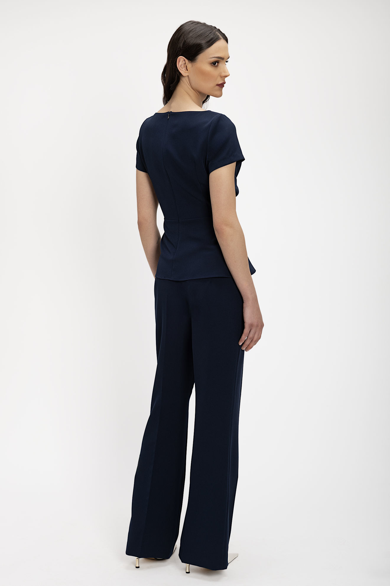 Bella P Παντελόνι κρεπ Μπλε - Image 3