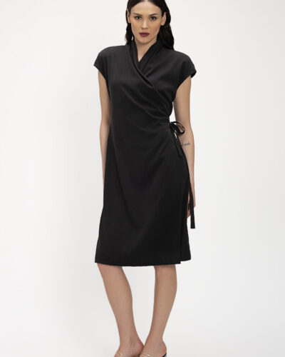 Bella P Φόρεμα Κρουαζέ μαύρο Anerio