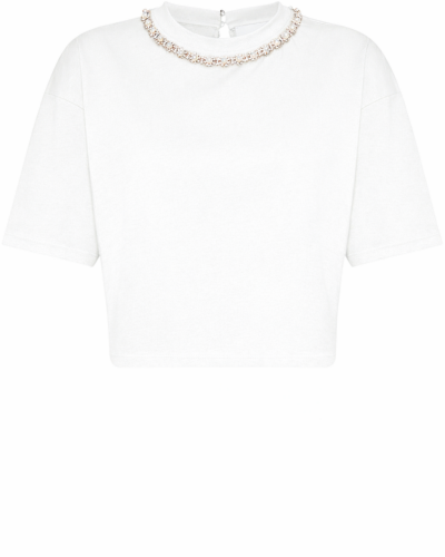 Silvian Heach Κοντομάνικη μπλούζα Tipam με Πέρλες Anerio