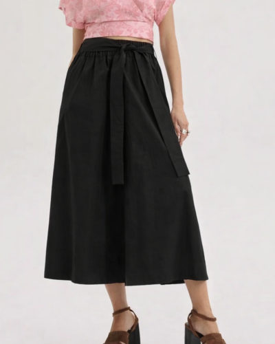 Innocent Παντελόνι Ζιπ-Κιλότ ποπλίνας με ζώνη Anerio