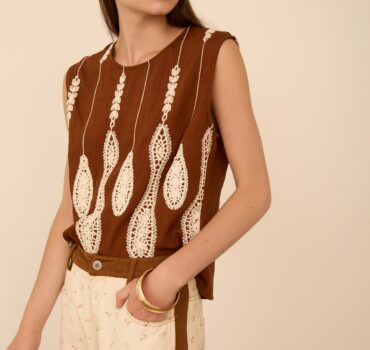 Meisie Κεντημένο αμάνικο Τοπ Anerio