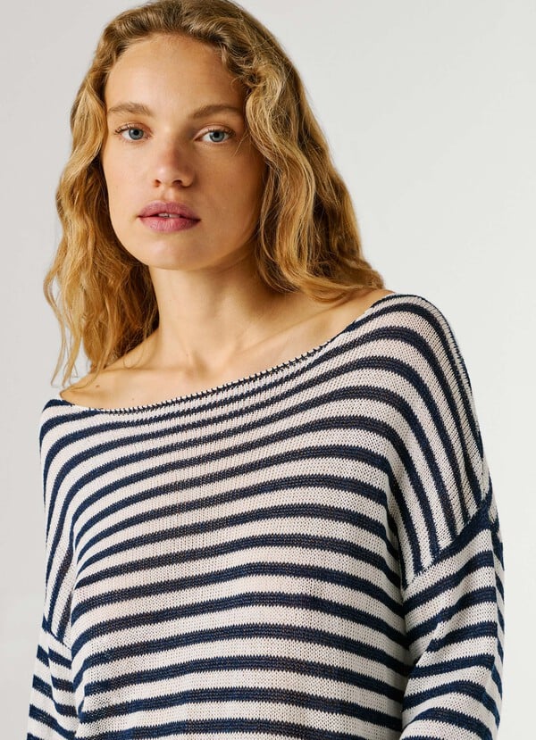 Pepe Jeans Μπλούζα KALUA μακρυμάνικη ρίγα PL7000119bl - Image 5